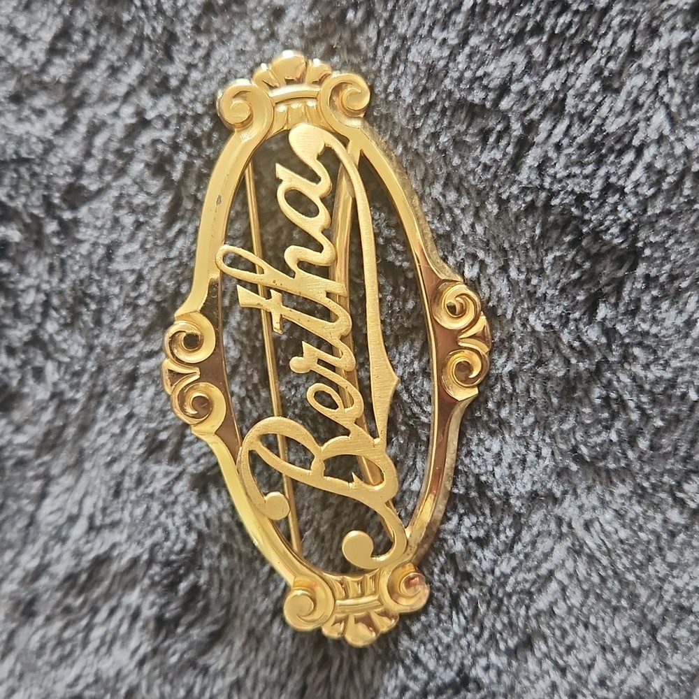 Monet Gold Tone Brooch Bertha View 2